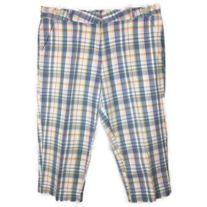L.L Bean Women Capri Pants Plaid Size 14 Regular
